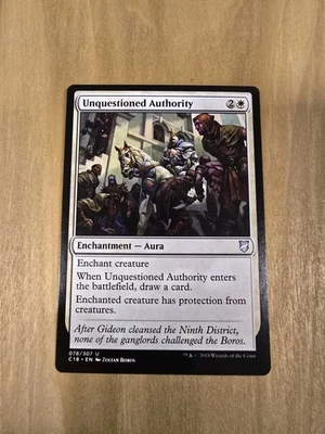 Unquestioned Authority  - #078/307 (NM) Commander 2018 C18 Magic MTG - Regular - Image 1 of 2