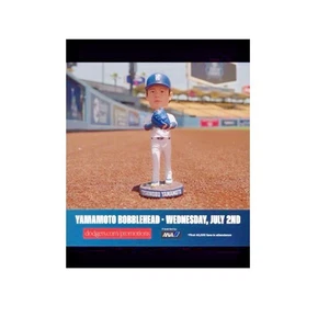 Yoshinobu Yamamoto 2025 SGA Los Angeles Dodgers Bobblehead ~ NEU in OVP - Bild 1 von 3