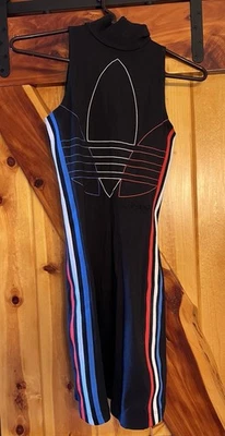Adidas 3 Color Tricolor Logo Tank Dress Athletic, Primeblue, XS. *See Photos* - Image 1 of 4
