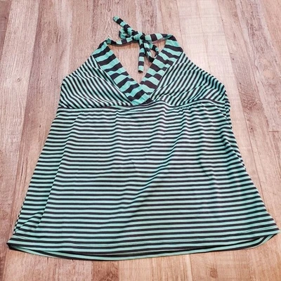 ❅�Mossimo XL Mujer Rayas Halter Traje de Baño Top Foto 1 de 4