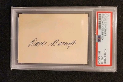 Dave Bancroft Signed Cut Philadelphia Phillies/Giants/Braves Autograph PSA/DNA - Image 1 of 2