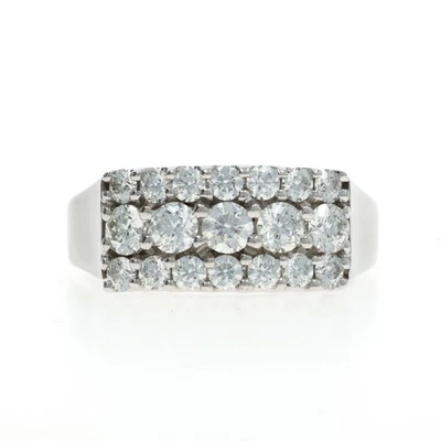 Hearts on Fire Diamond Cluster Cocktail Band - White Gold 18k Rd 2.00ctw Ring - Image 1 of 4