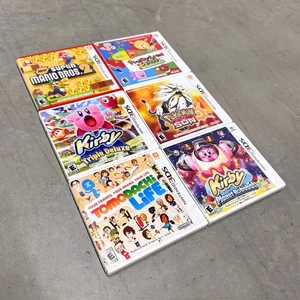 Nintendo 3DS Video Game Case Lot Tomodachi Life Mario Pokemon Freaky Farms Kirby - Picture 1 of 6