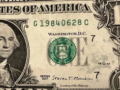 June 28, 1984 (G 19840628 C) BIRTHDAY Note $1 One Dollar Bill - Image 1 of 3