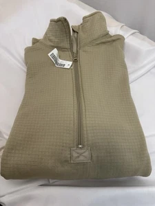Camicia Bestwork Cold Weather 1/4 zip marrone waffle taglia L lunga 8415015388701 nuova con etichetta - Foto 1 di 6