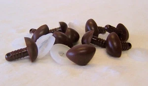 Sassy Bears 18mm BROWN D-type Safety Noses for bears, dolls, crafts (10 noses) - Picture 1 of 1