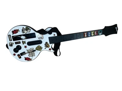 Guitar Hero Gibson Les Paul & Strap Controller Wireless per Nintendo Wii Bianco - Immagine 1 di 4