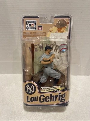 McFarlane Lou Gehrig Cooperstown Collection Series 8 Road Gray Uniform New York - Image 1 of 4