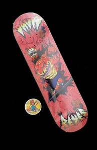 RARA TABLA DE SKATE FIRMADA David Reyes Thank You “Street Sharks” 8” autografiada - Imagen 1 de 5