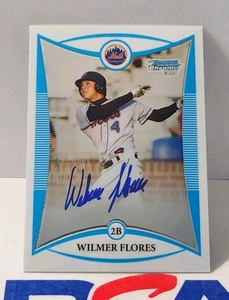 2008 Bowman Chrome Wilmer Flores 1st Prospect Autograph RC BDPP111 - Picture 1 of 2