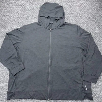 Sudadera con Capucha Nike Yoga Para Hombres 4XL Cremallera Completa Rendimiento Elastizada CZ2217-010 Negra Foto 1 de 4