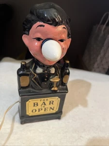 Retro Bar ist offen Barkeeper Nasenlampe beleuchtet Vintage 1950er - 8" Made in Japan - Bild 1 von 10