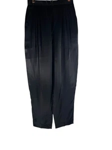 Dior Petites Women Black Pants with Tailored Straight-Leg Cut Silk Size 12 - Bild 1 von 10