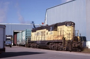 Original Slide: Saint Lawrence & Atlantic GP9 64 Action at Groveton, NH - Picture 1 of 1