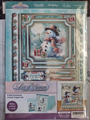 Hunkydory Let It Snow Luxury Topper Set "Un pupazzo di neve allegro" fa 2 carte