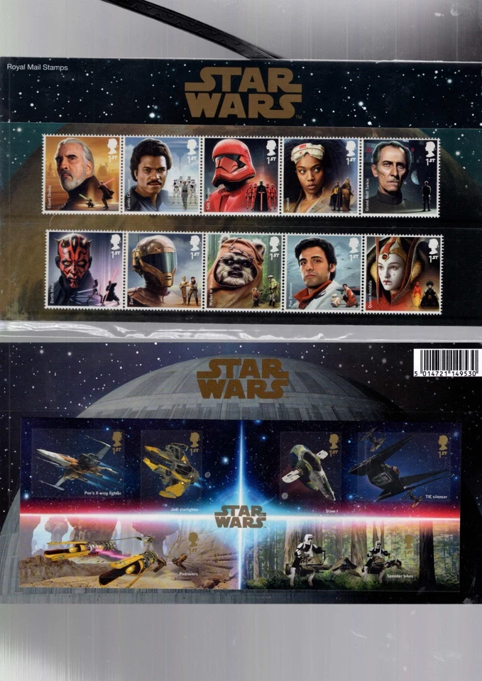 2019 STAR WARS PRESENTATION PACK NO 579 INC MINI SHEET - image 1 of 1