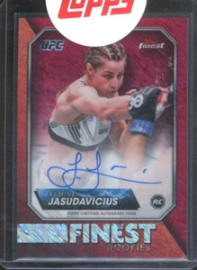 2024 Topps Finest UFC JASMINE JASUDAVICIUS #RFA-JA RC Rookie Red Shimmer Auto SP - Picture 1 of 2