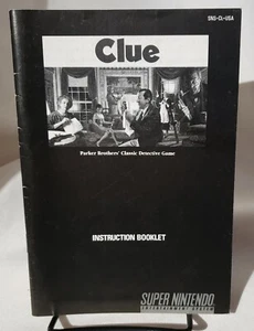 Clue Instructions Manual Only Super Nintendo SNES  - Picture 1 of 2