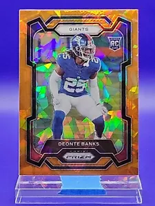 Deonte Banks 2023 Panini Prizm Orange Cracked Ice Prizm RC SP 🔥 Giants - Picture 1 of 2