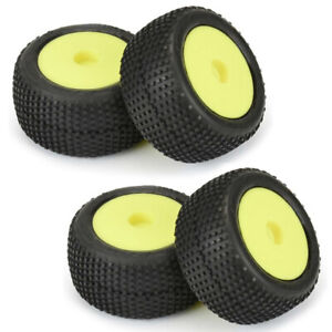 Pro-Line 10177-12 1/18 Hole Shot F/R Tires w/ Yellow Wheels (4) for Losi Mini-T