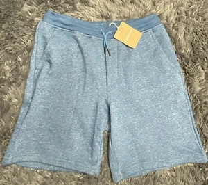 Patagonia Mens Mahnya 7” Fleece Shorts Wavy Blue Organic Cotton Sz S - Picture 1 of 3