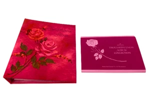 Vintage Hallmark Thoughtfulness Album & Greeting Cards Box Pink Floral Set - Picture 1 of 5