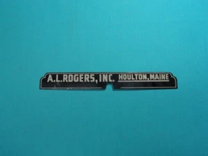 Vntg Studebaker Dealer License Plate Tag Topper A L Rogers Houlton Maine 1940's - Picture 1 of 7