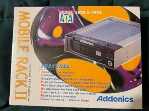 Addonics Mobile Rack II ATA Hard Drive Case Lockable Durable Sturdy Secure - Picture 1 of 4