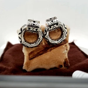 Designer John Hardy 925 Silber Vintage Türklopfer Schmuck Ohrringe Frau - Bild 1 von 7