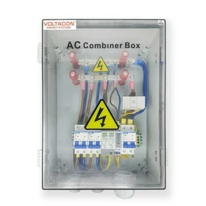 AC Combiner Box for Solar Inverters 8kw/11kW 2 Ways In 1 Way Out -Eastron SDM120 - Picture 1 of 7