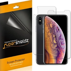 3x Supershieldz for iPhone X/ XS (Front + Back) Full Body Clear Screen Protector - Picture 1 of 2