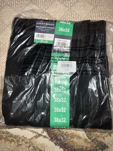 Lucky Brand Men’s 410 Athletic Straight Fit Straight Leg Jeans, Black, 38x32 - Picture 1 of 2