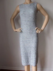 NEW ST JOHN KNIT SIZE 8 DRESS PURPLE SANTANA TWEED - Picture 1 of 7