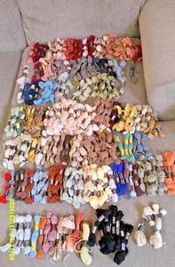 286 SKEINS DMC LAINE 100% WOOL YARN FLOSS NEEDLEPOINT MIXED LOT NEW OLD STOCK - Picture 1 of 6