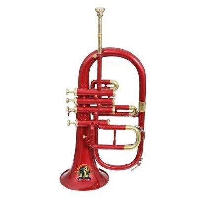 Flugelhorn 4 Valve Bb Pitch With Including mouthpiece & carry case (RED) - Image 1 of 3