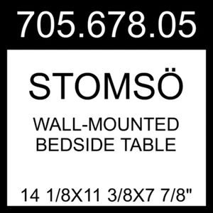 IKEA STOMSÖ Wall-mounted Bedside Table 705.678.05 - Picture 1 of 1