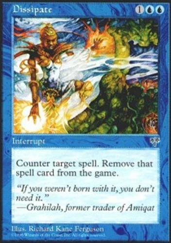 Dissipate ~ Heavily Played Mirage MTG Magic UltimateMTG Blue Card - Image 1 of 1
