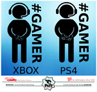 #Gamer PS4 LUB XBOX Cytat Naklejki ścienne Winyl Wystrój domu UK