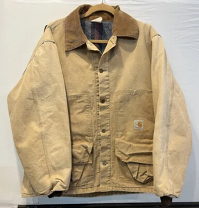 Carhartt 1989 Chore Barn Jacket Coat 100 Years Blanket Lined XL Brown Union Made - Picture 1 of 9