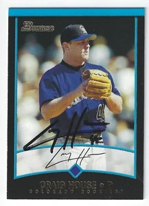 CRAIG HOUSE COLORADO ROCKIES SIGNED 2001 BOWMAN BASEBALL CARD MEMPHIS TIGERS - Picture 1 of 1