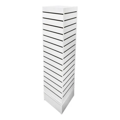 Pantalla giratoria de 4 lados blanca de 12 pulgadas x 12 pulgadas x 54 pulgadas  Foto 1 de 4