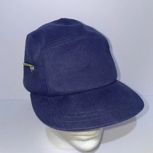Larose Paris 5 Panel Hat Blue Zipper Pocket Adjustable Made in France - Picture 1 of 7