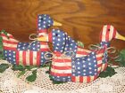 Patriotic Decor 3 Flag Fabric Ducks Bowl Fillers Handmade Wreath Accents