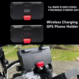 Wireless Charging GPS Phone Holder For BMW R1200/1250GS F700/800GS S1000XR ADV - Picture 1 of 8