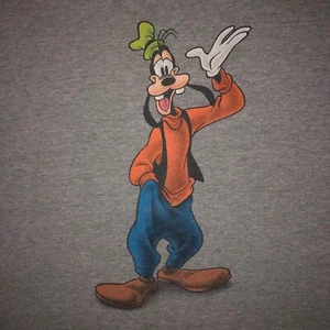 Vintage 90s WALT DISNEY GOOFY T Shirt Double Sided 1990s Mickey Mouse Hip Hop L - Picture 1 of 8