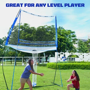 Volleyball Training Equipment, Volleyball Practice Net Station 8 X 11 FT - Picture 1 of 9