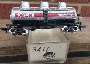 N Scale Model Power 3411 EXXON 3 Dome TANKER GATX 43412 - Picture 1 of 3