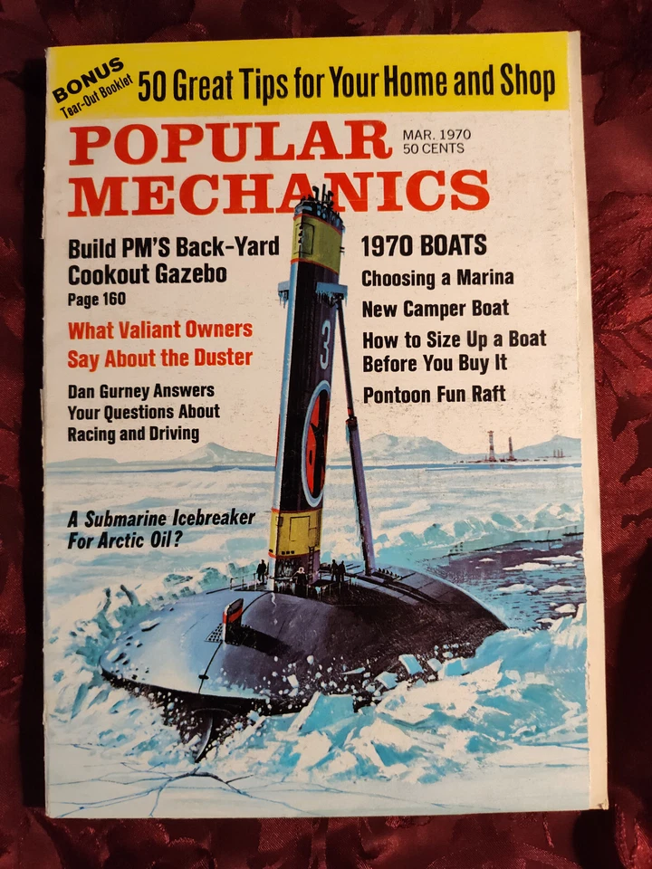 POPULAR MECHANICS Magazine March 1970 Icebreaker 70 BOATS Camaro Valiant Duster - Image 1 of 1