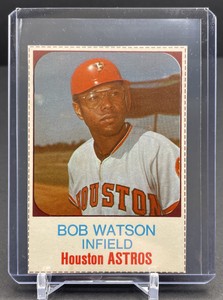 1975 HOSTESS MLB Baseball #53 Bob Watson Houston Astros Hand Cut EX
