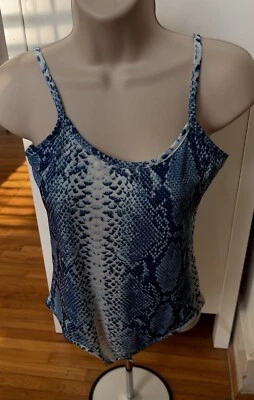 Traje de baño de una pieza con estampado de serpiente de pitón azul talla M estampado animal vacaciones verano Foto 1 de 4